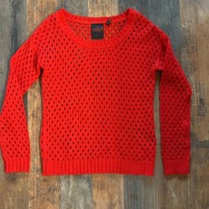 Women’s Yoki Open Knit Red Sweater
